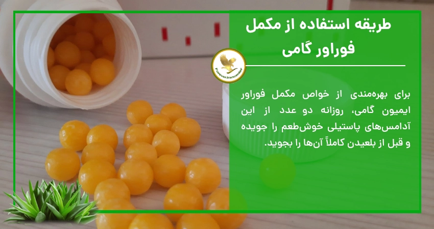 طریقه استفاده از مکمل فوراور گامی